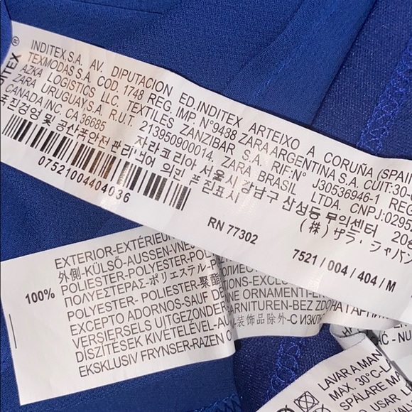 Zara Trafaluc blue dress Sz M - Picture 10 of 10